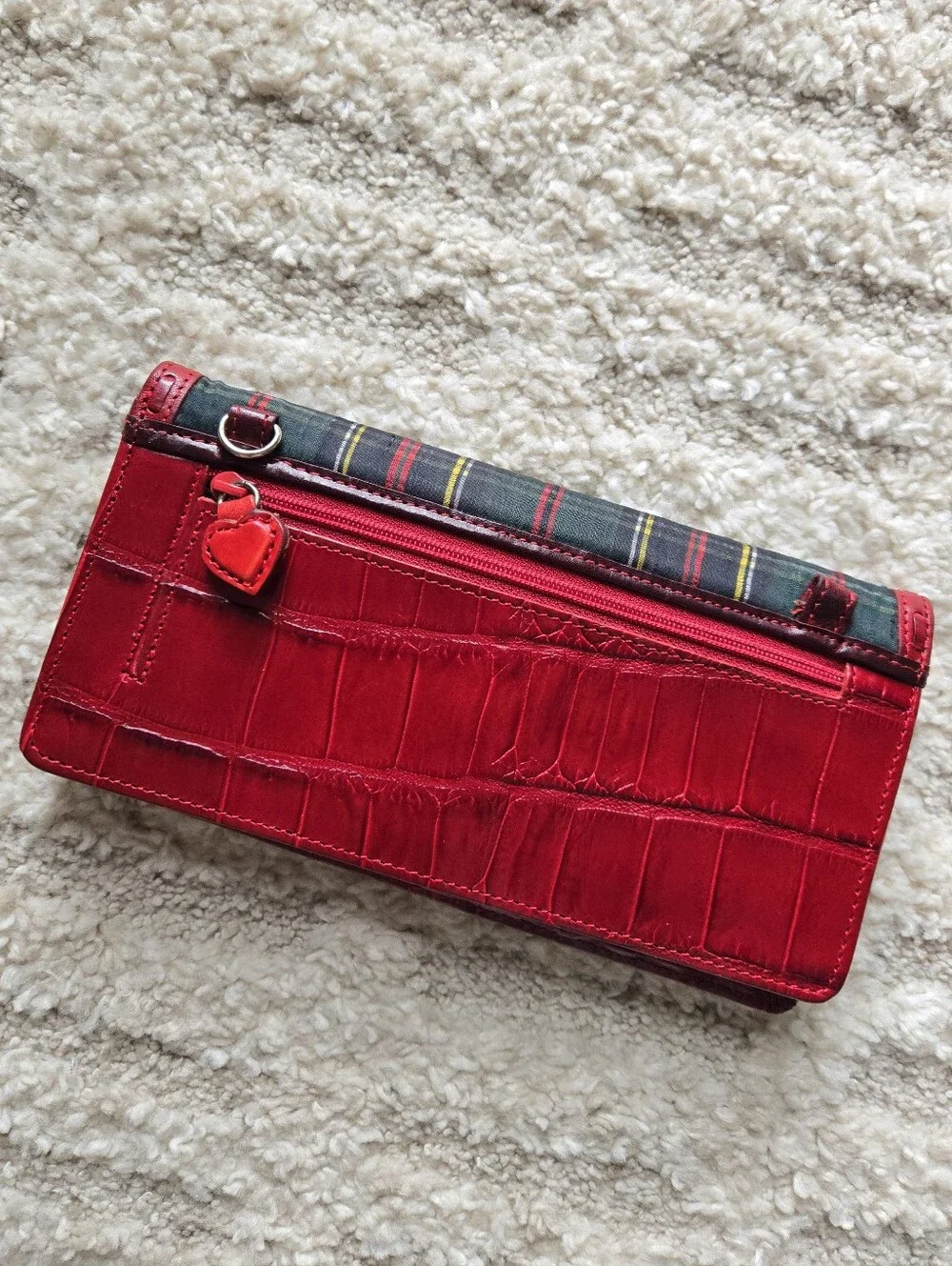 Brighton Red Plaid Bow Wallet